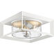 Smyth 2 Light 13.25 inch Natural White Outdoor Flush Mount in Seeded Glass